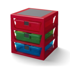 LEGO organizér se třemi zásuvkami - červená - 40950001_1.png