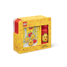 LEGO ICONIC Girl desiatový set (fľaša a box) - žltá/červená