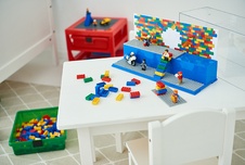 LEGO ICONIC herná a zberateľská skrinka - modrá