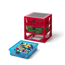 LEGO organizér se třemi zásuvkami - červená - 40950001_3.png