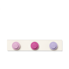 LEGO nástenný vešiak - svetlo ružová, tmavo ružová, fialová