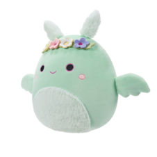 SQUISHMALLOWS Tove the Mint Green Mothman W/Flower Crown and Fuzzy Belly