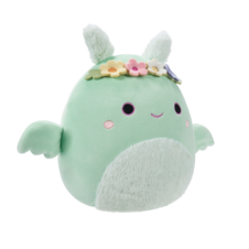 SQUISHMALLOWS Tove the Mint Green Mothman W/Flower Crown and Fuzzy Belly