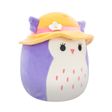 SQUISHMALLOWS Holly the Purple Owl W/Sun Hat