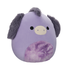 SQUISHMALLOWS Deacon the Purple Donkey W/TietheDye Belly, 30 cm