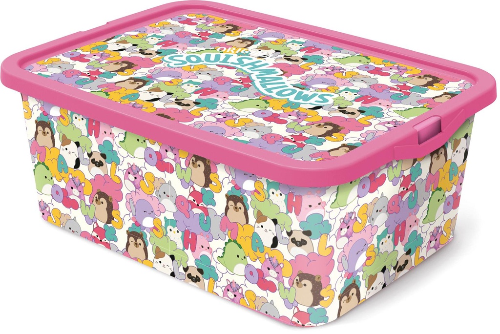 Squishmallows STOR úložný box s víkem - 13 L