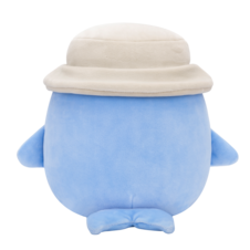 SQUISHMALLOWS Samir the Blue Whale W/Tan Bucket Hat