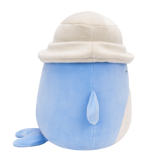 SQUISHMALLOWS Samir the Blue Whale W/Tan Bucket Hat