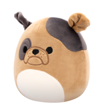 SQUISHMALLOWS Loafer the Brown Bulldog W/Dark Brown Spots